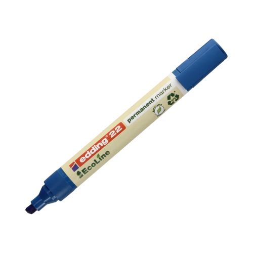 Marker permanentny 1.0-5.0mm niebieski ścięty Edding 22 EcoLine