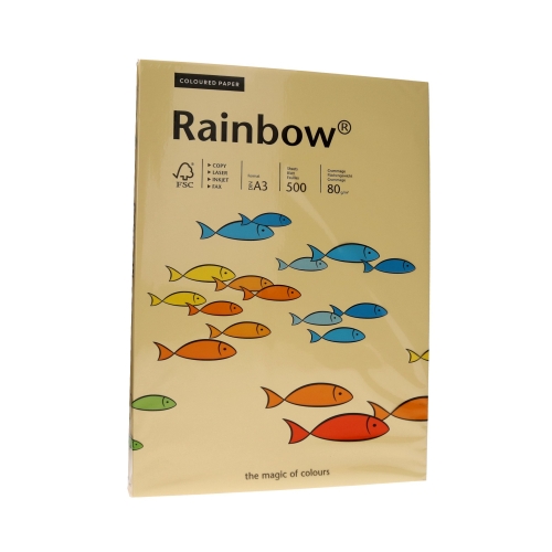 Papier ksero A3 80g kość słoniowa Rainbow 06