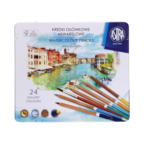 Kredki akwarelowe 24kol Prestige Astra 312121002