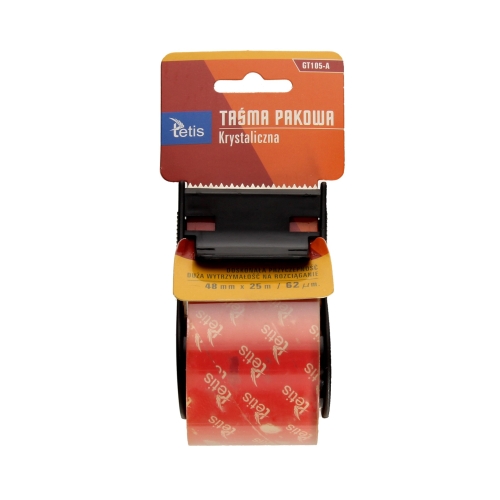 Taśma klejąca 48mmx25m krystaliczna Tetis GT105-A