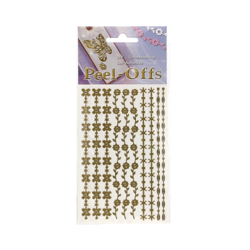 Paski samoprzylepne ozdobne wzrór/2 złoty Brewis