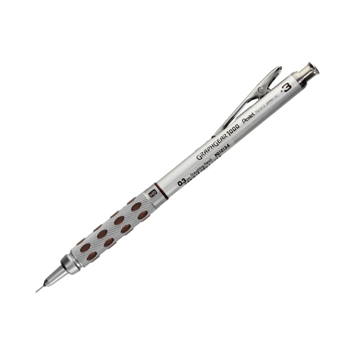 Ołówek automatyczny 0.3mm srebrno-brązowy Graphgear 1000 Pentel