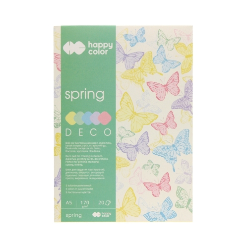 Blok A5/20 5kol 170g Happy Color Deco Spring