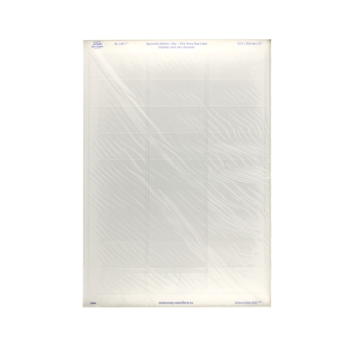 Etykiety znamionowe 63.5x29.6 srebrne Zweckform L6011 (100)