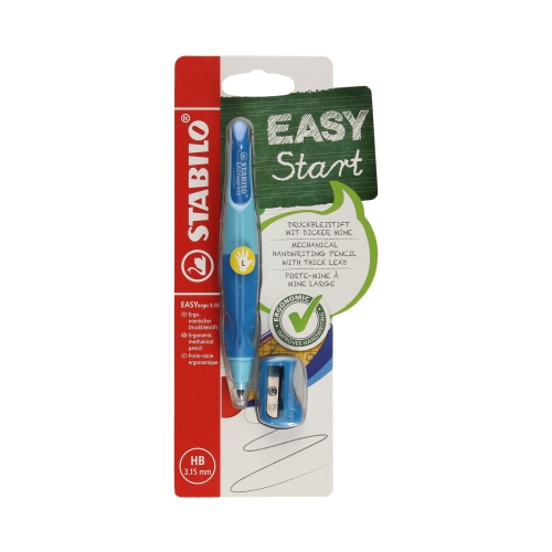 Ołówek automatyczny 3.15mm HB dla leworęcznych niebieski Easy Start Stabilo