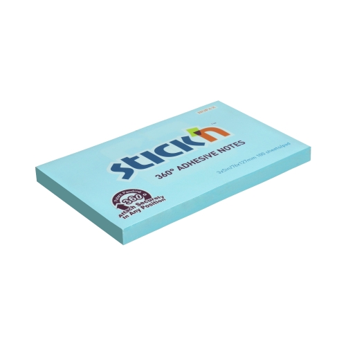 Karteczki samoprzylepne 127x76/100 niebieskie 360stopni StickN