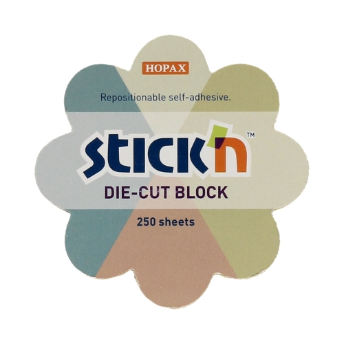 Karteczki samoprzylepne 67x67/250 5kol Kwiat pastelowe StickN 21834