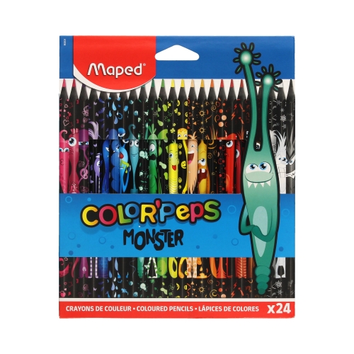Kredki ołówkowe 24kol Monster Colorpeps Maped 862624