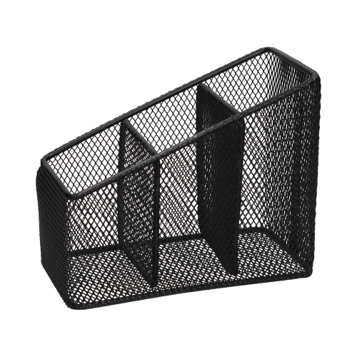 Pojemnik na długopisy czarny siatka metal Tetis