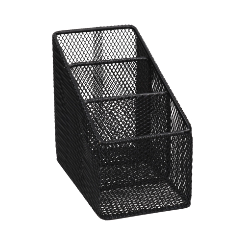 Pojemnik na długopisy czarny siatka metal Tetis
