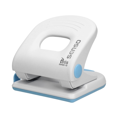 Dziurkacz 40k biało-niebieski Tetis Senso-12