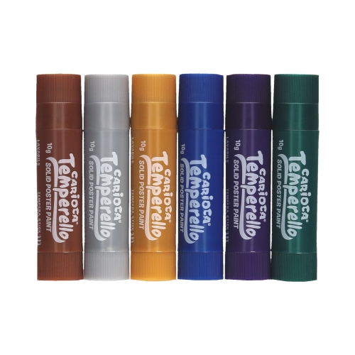 Farby w sztyfcie 6kol metaliczne Carioca Temperello