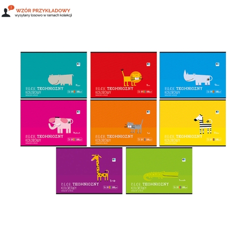 Blok techniczny A4/10 barwiony B&B Interdruk