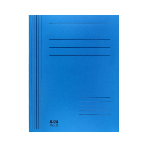Skoroszyt oczko A4 1/1 niebieski bez fałdy Bigo