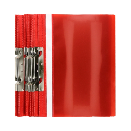 Skoroszyt sztywny A4/PCV czerwony metalowa zawieszka - 20szt.