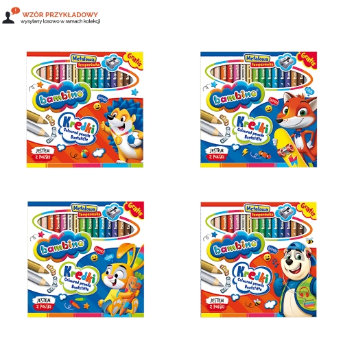 Kredki ołówkowe 18kol drewno Bambino