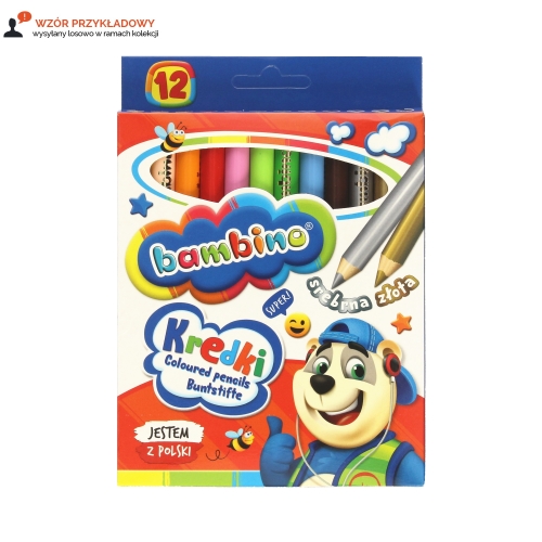 Kredki ołówkowe 12kol Jumbo drew Bambino