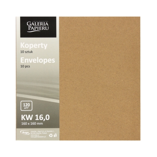 Koperty 160x160 ciemnobeżowe Kraft 120g (10)