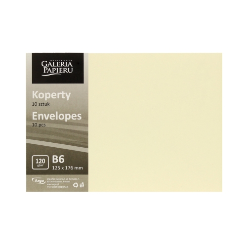 Koperty B6 gładkie jasnykrem 120g (10)