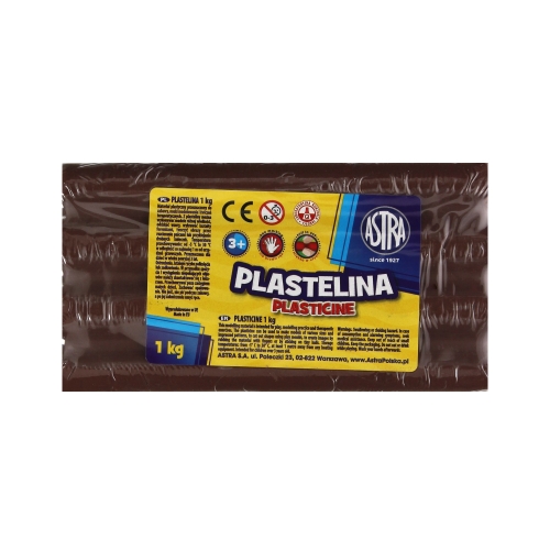 Plastelina 1kg brązowa luz Astra