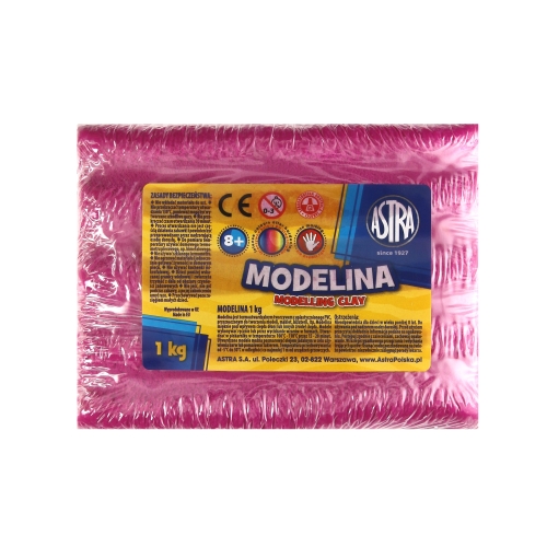 Modelina 1kg różowa Astra