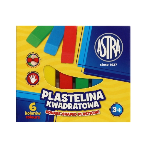Plastelina 6kol kwadrat Astra