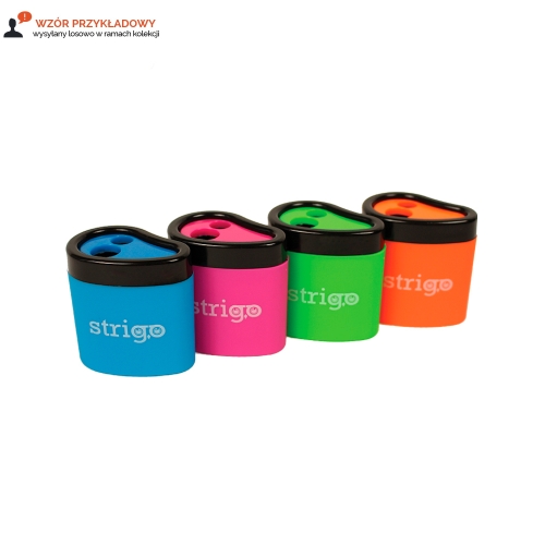 Temperówka plastikowa pojemnik 2 otwory Strigo SS04