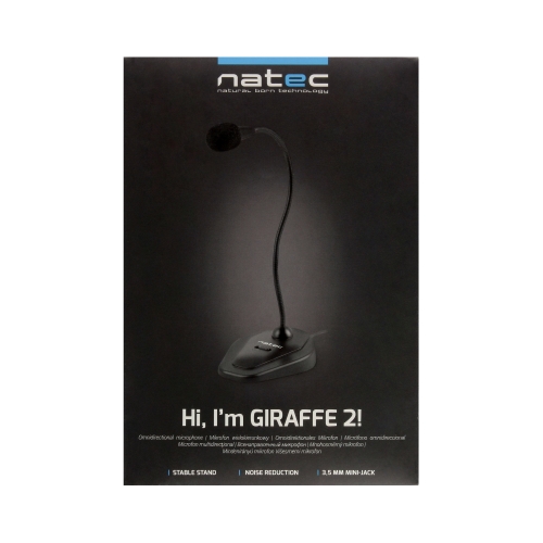 Mikrofon biurkowy czarny Natec Giraffe 2