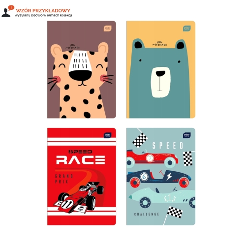 Zeszyt A5/16 kratka kolor mix Interdruk