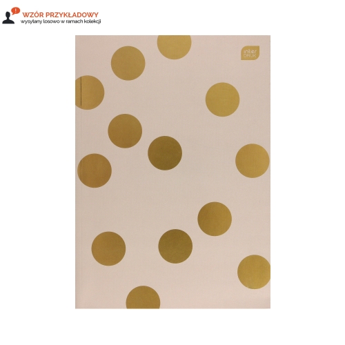 Brulion B5/160 kratka metallic Satin Gold Interdruk