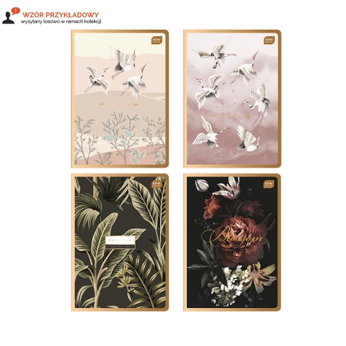 Zeszyt A5/80 kratka metallic Satin Gold Interdruk