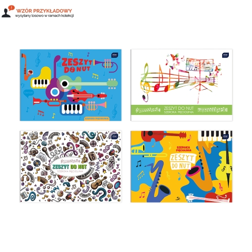 Zeszyt B5/16 nut mix linia szeroka Interdruk