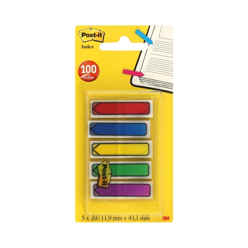 Zakładki indeksujące 12x43/20 5kol strzałki P-it