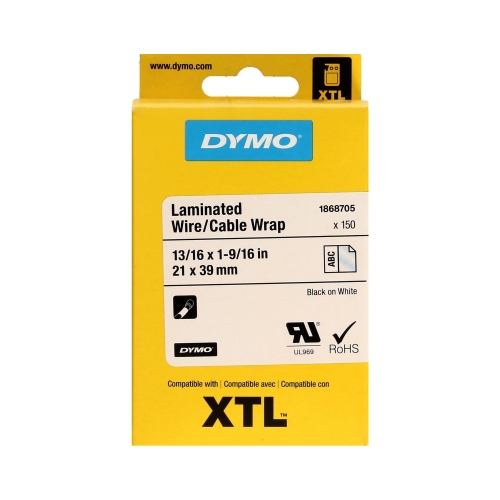 Taśma 21x39mm biało/czarna Dymo