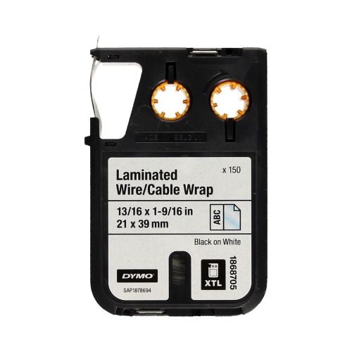 Taśma 21x39mm biało/czarna Dymo