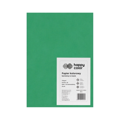 Karton kolor A4 ciemnozielony Yoy Happy Color (25)
