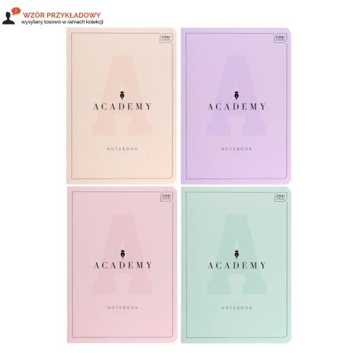 Zeszyt A5/60 linia Academy pastel Interdruk 90g