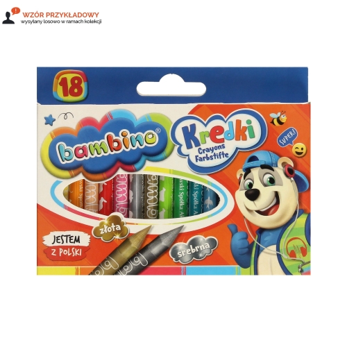 Kredki woskowe 18kol pud Bambino 20080