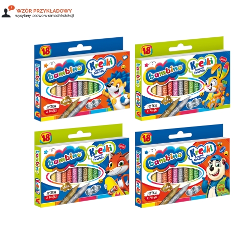 Kredki woskowe 18kol pud Bambino 20080