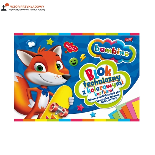 Blok techniczny A4/10 kolor Bambino