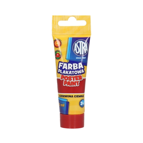 Farba plakatowa czerwona 30ml Astra