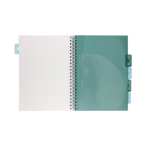 Kołozeszyt A4/200str kratka ciemnozielony Glee  Pukka