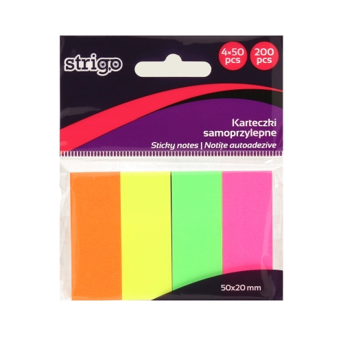 Zakładki indeksujące 20x50/200 neon Strigo SSN006