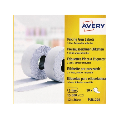 Taśma metkownica 26x12 1rzędowa prosta biała usuwalna (10)