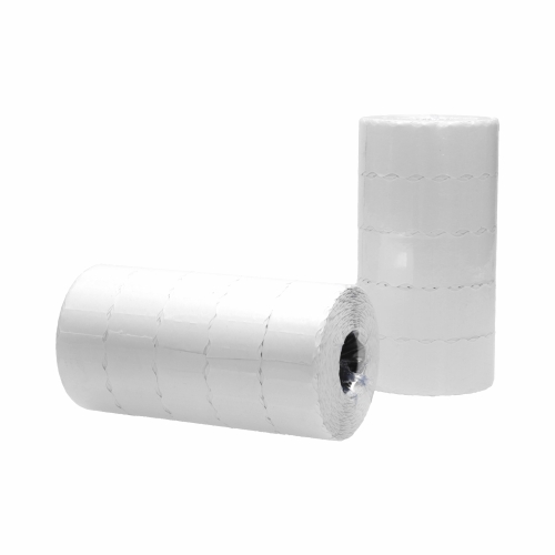 Taśma metkownica 26x12 1rzędowa prosta biała usuwalna (10)