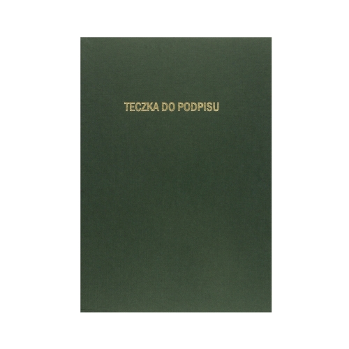 Książka podpis 15k ciemnozielona Delfin