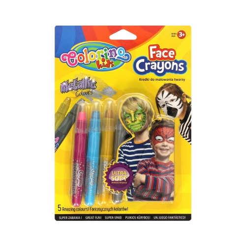 Kredki twarz metallic 5kol Colorino 80054PTR