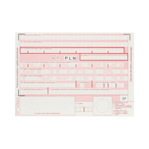 Polecenie przelewu A6 2odc podatki MP 471-5