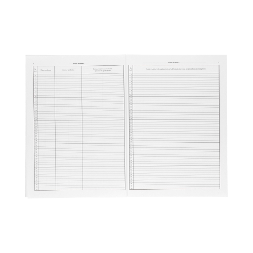 Dziennik zajęć pozalekcyjnych A4/16