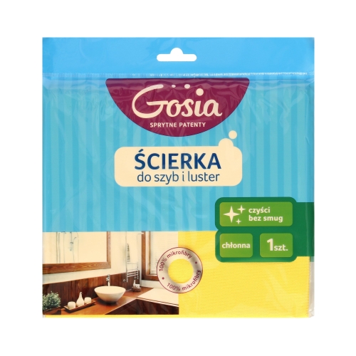 Ściereczka mikrofibra szyby -lustra 38x40 Gosia